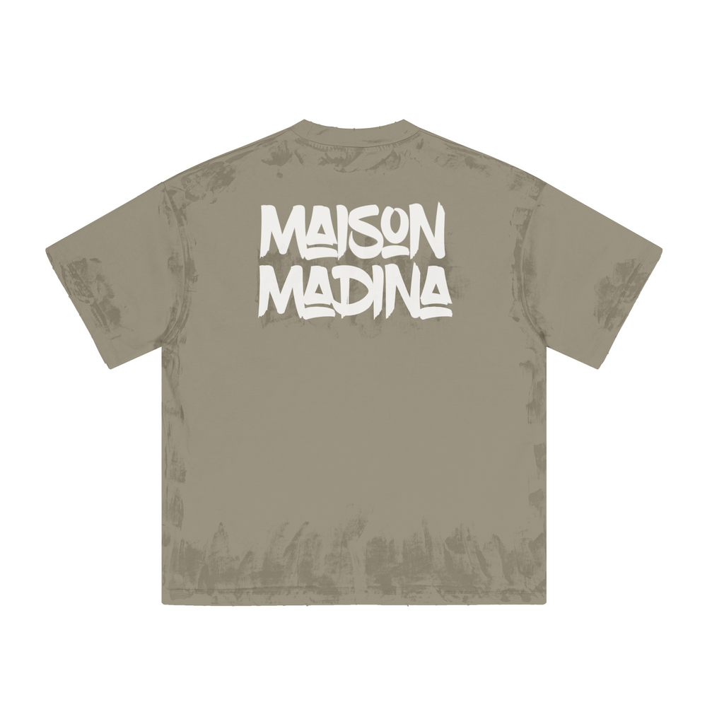 305GSM Unisex Retro Rock T-Shirt Camel