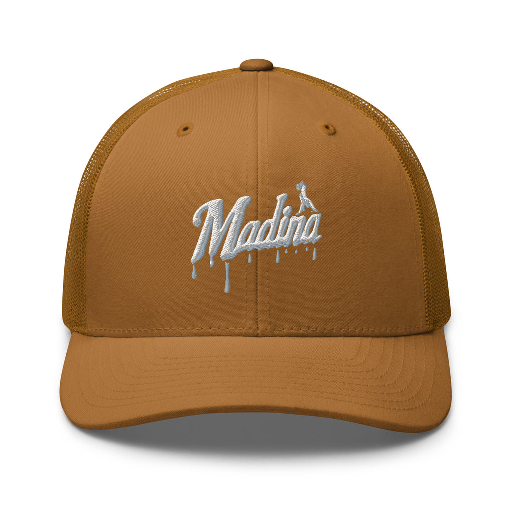 Casquette trucker MM caramel — vue de face