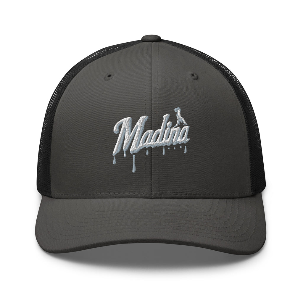 Casquette trucker MM anthracite et noire — vue de face