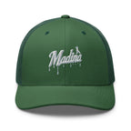 Casquette trucker MM vert profond — vue de face