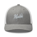 Casquette trucker MM gris chiné et blanche — vue de face