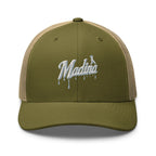 Casquette trucker MM vert mousse et kaki — vue de face