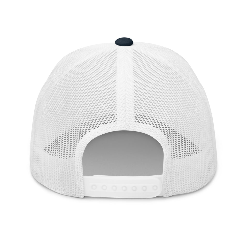 Casquette trucker MM bleu marine et blanche — vue arrière