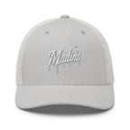 Casquette trucker MM argentée — vue de face