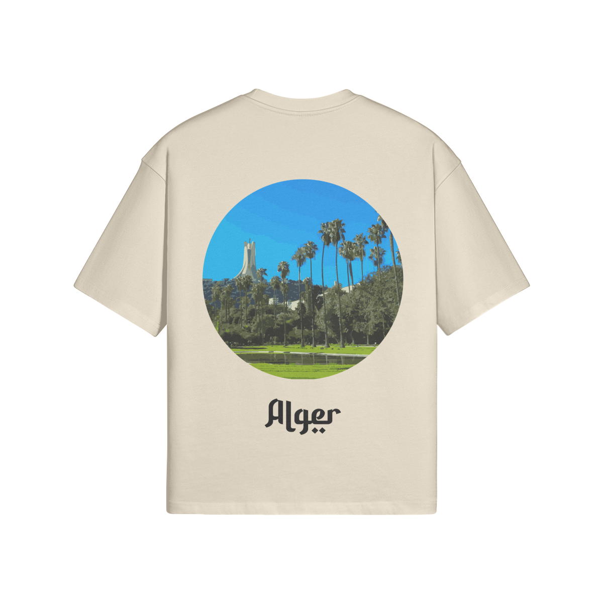T-shirt Oversize Alger White - Maison Madina