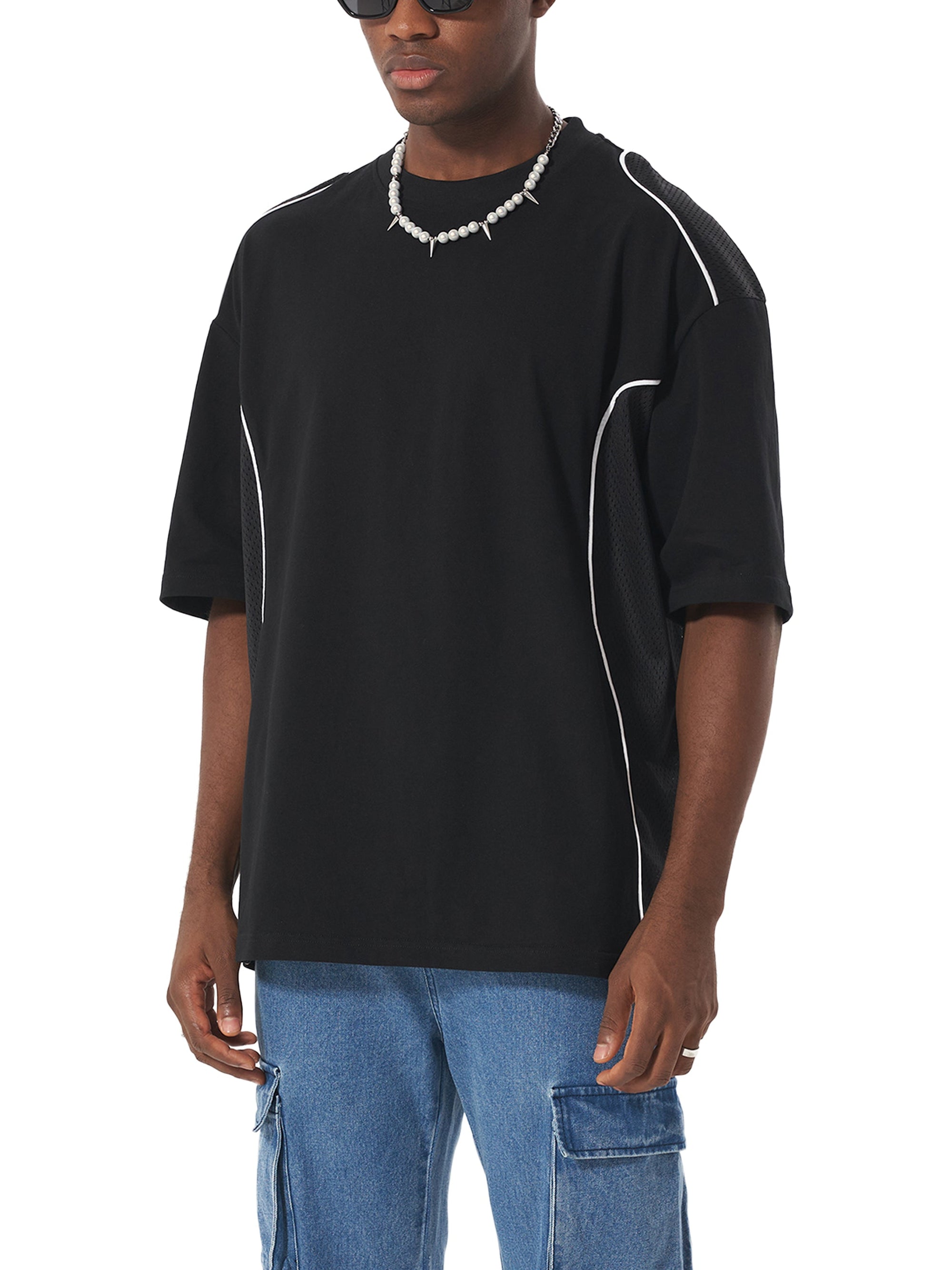 T-shirt Ferizaj 05 - Contrast Piped Panel