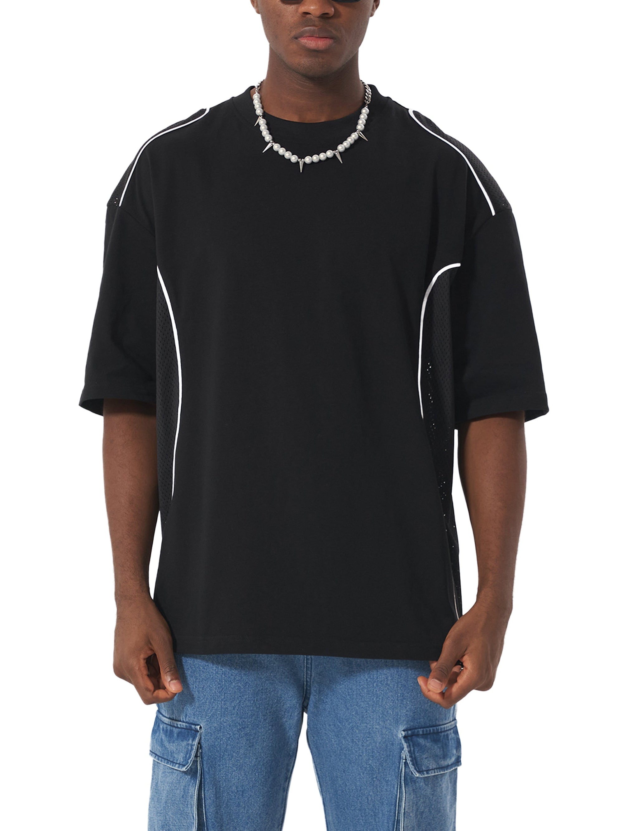T-shirt Ferizaj 05 - Contrast Piped Panel