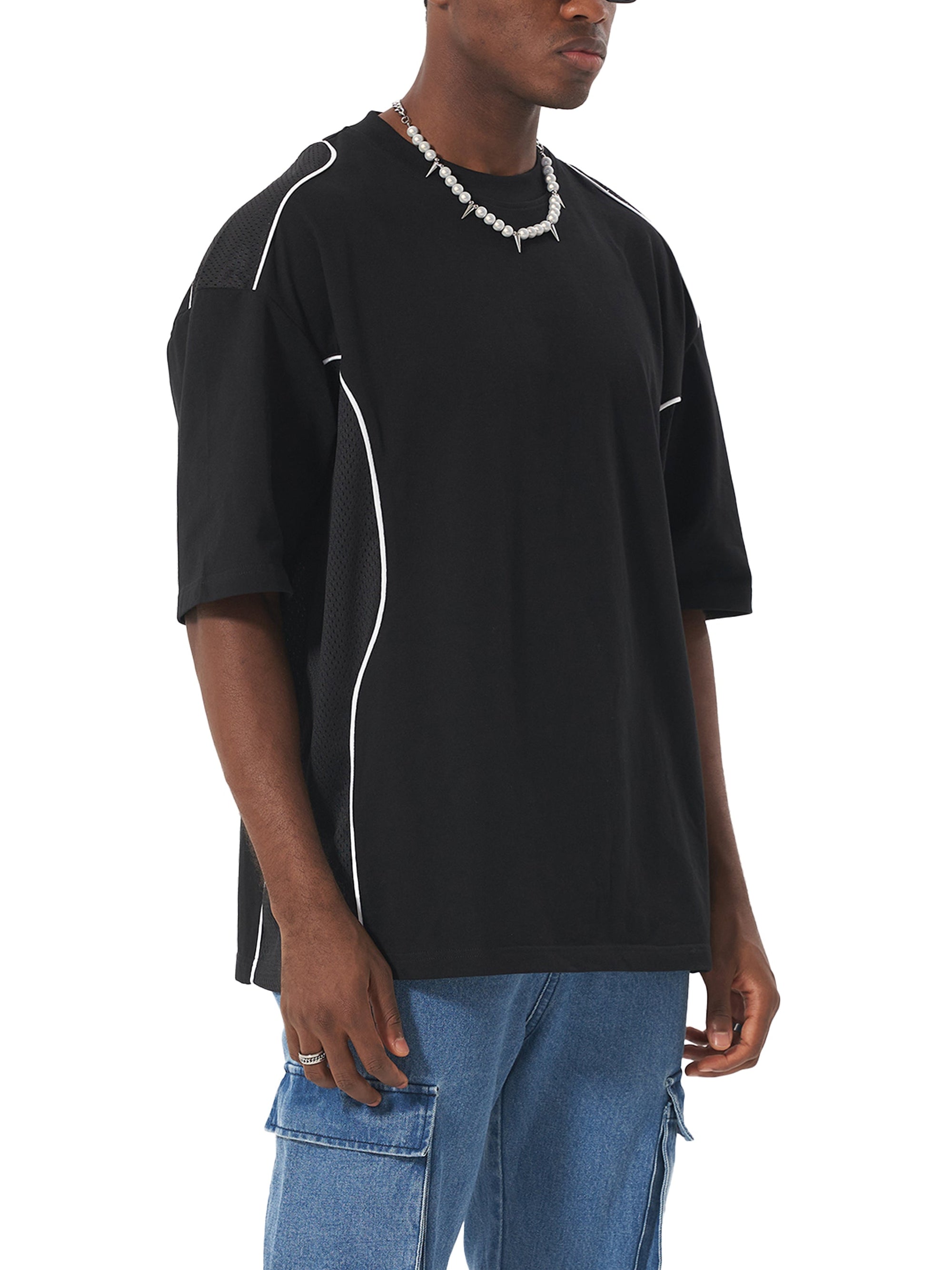 T-shirt Ferizaj 05 - Contrast Piped Panel