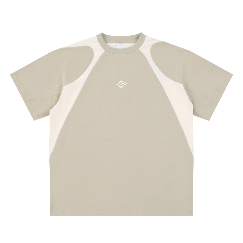T-shirt Patchwork - 100% Coton Premium - Camel / S