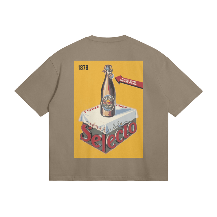 T-shirt oversize Selecto — vue dos — coloris Americano