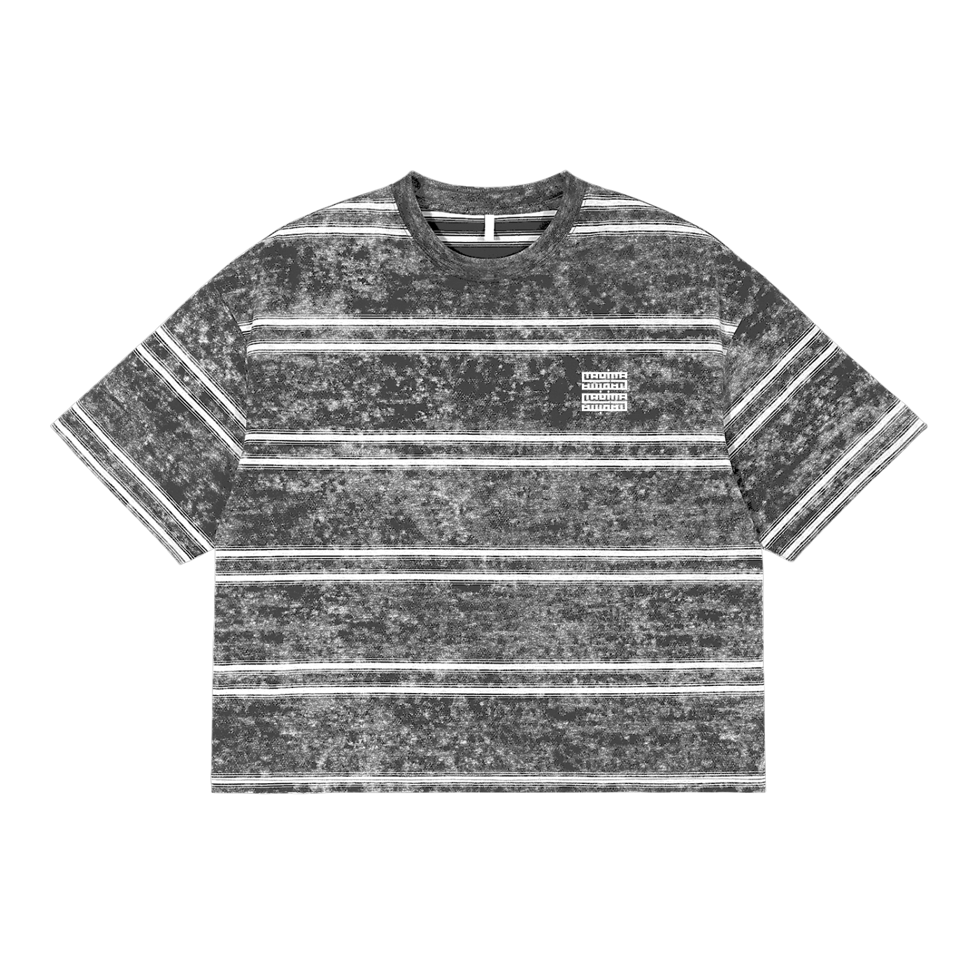 T-shirt Snow Washed Striped - Gray / S