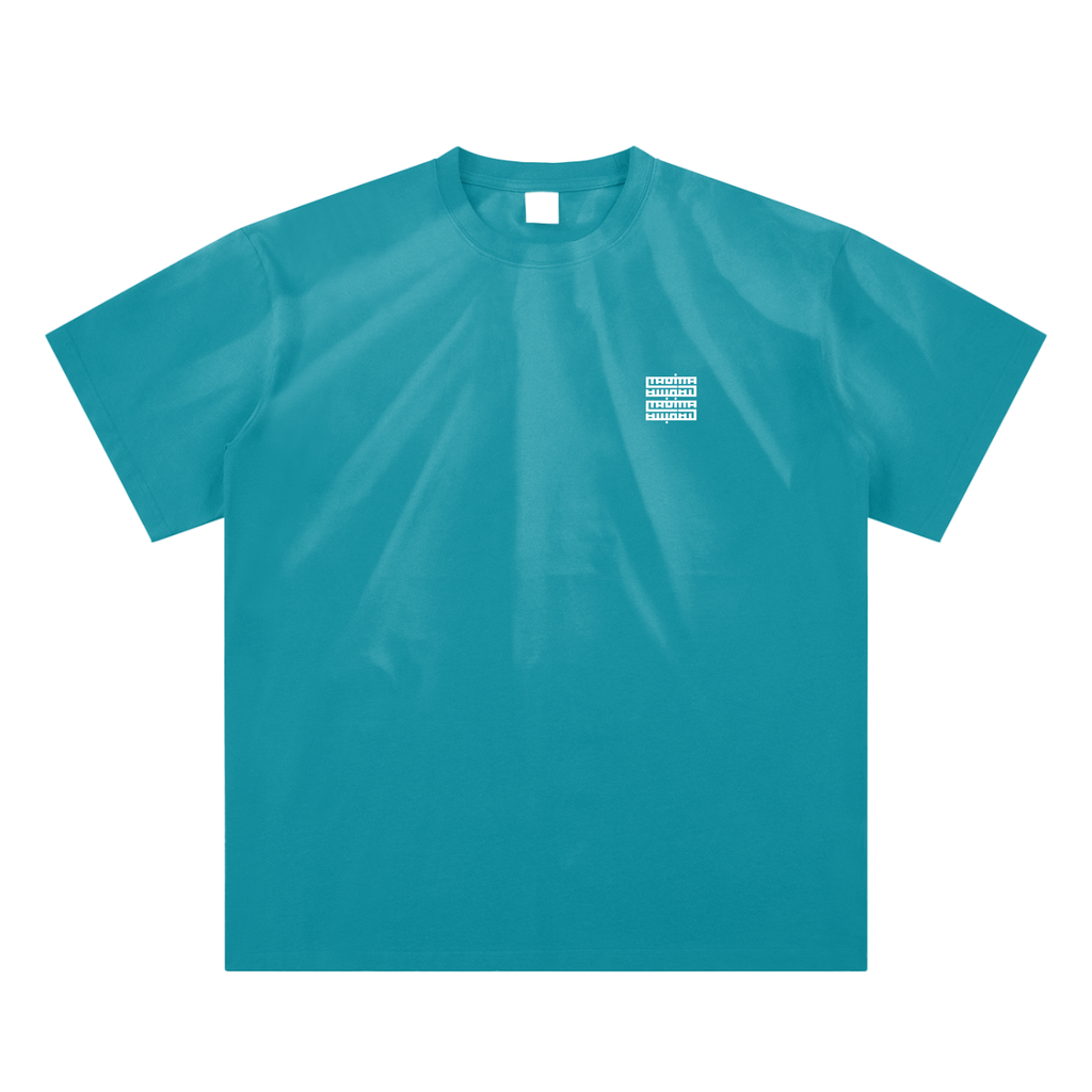 T-shirt Unisexe 100% Coton Lavé – Maison Madina - Peacock Blue / S