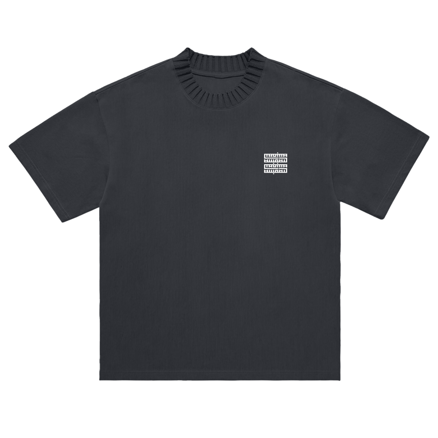 T-shirt Unisexe Col Matelassé - 305 GSM - Gray / S
