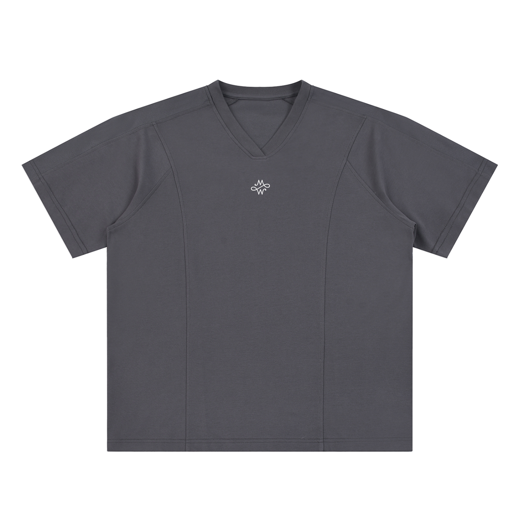 T-shirt V-Neck Premium - Style Sporty Maison Madina - Dark Gray / S
