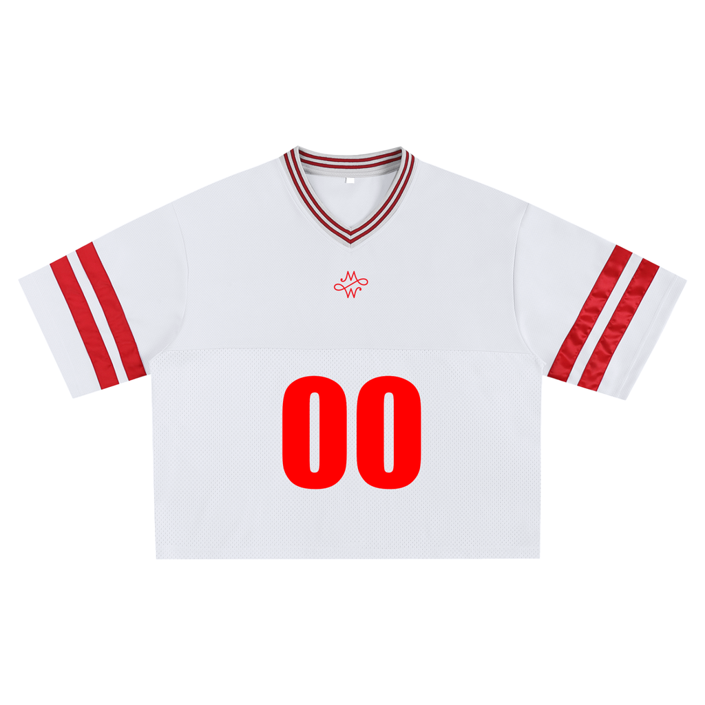 Taped Mesh Boxy T-shirt - White / S