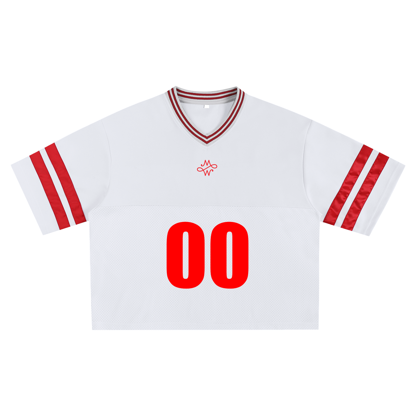 Taped Mesh Boxy T-shirt - White / S